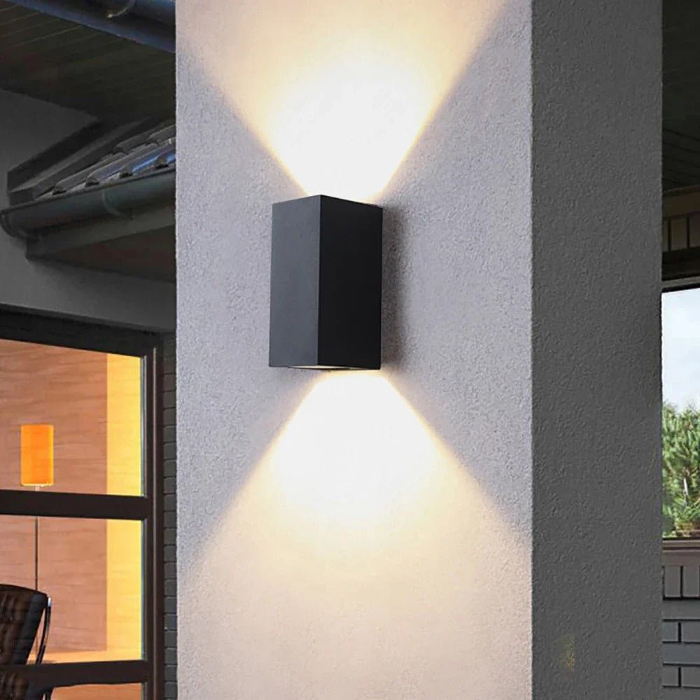 Geometric Black Up Down Wall Light