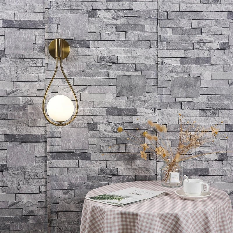 Glass Orb LED Wall Sconce