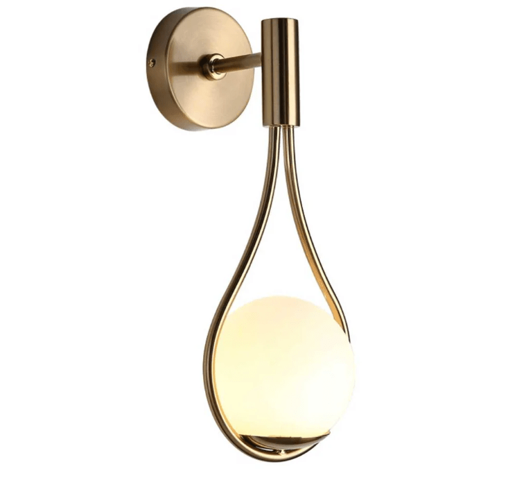 Glass Orb LED Wall Sconce