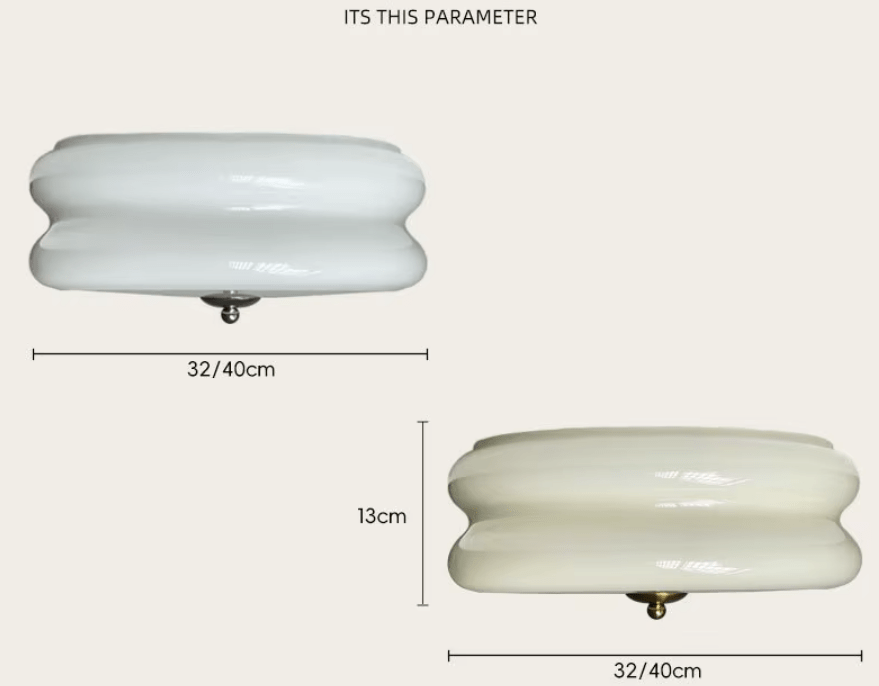 Glass Pudding LED Ceiling Light