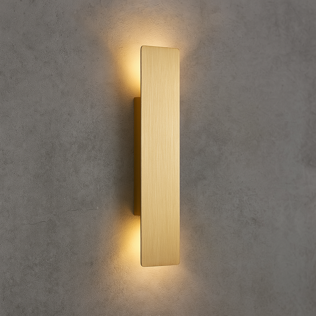 Golden Weatherproof LED Wall Lights - Outdoor Style and Durability