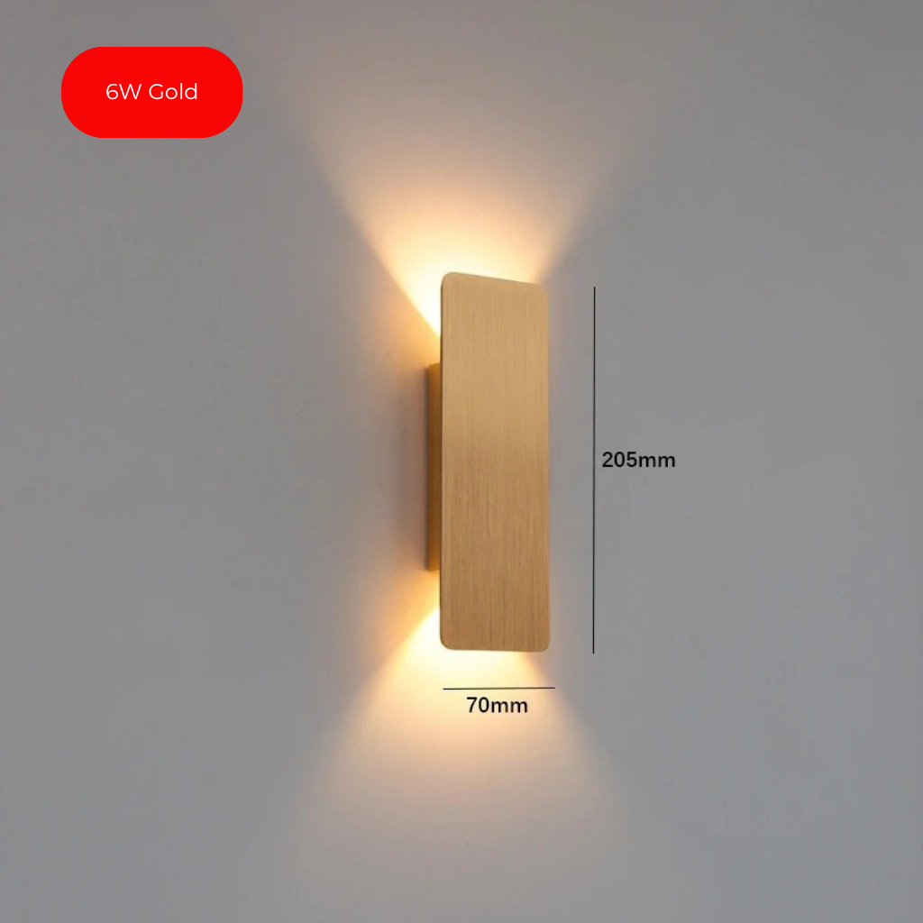 Golden Weatherproof LED Wall Lights - Outdoor Style and Durability