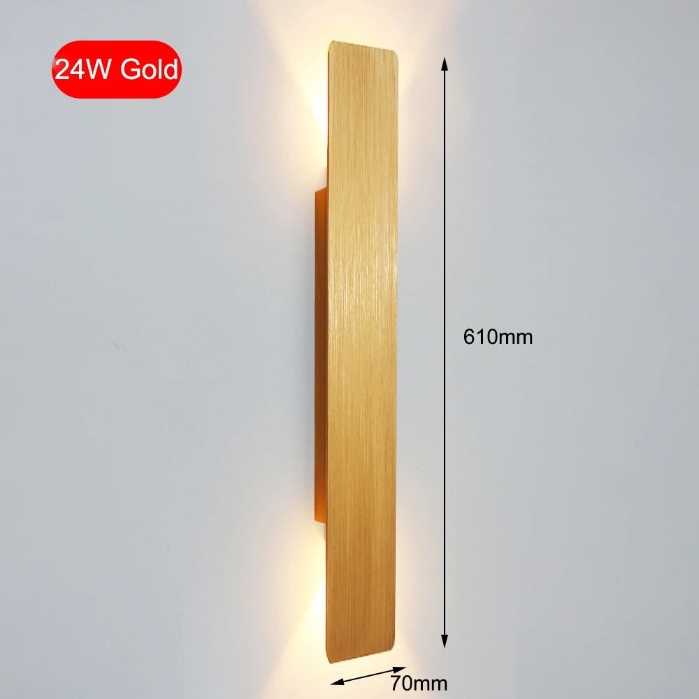 Golden Weatherproof LED Wall Lights - Outdoor Style and Durability