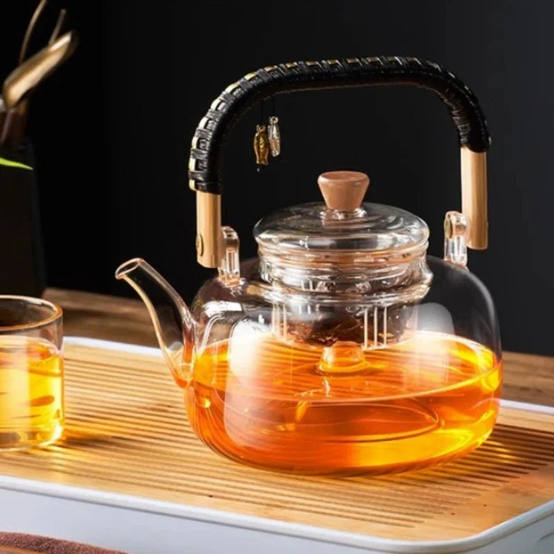 Heat-Resistant Glass Teapot with Infuser