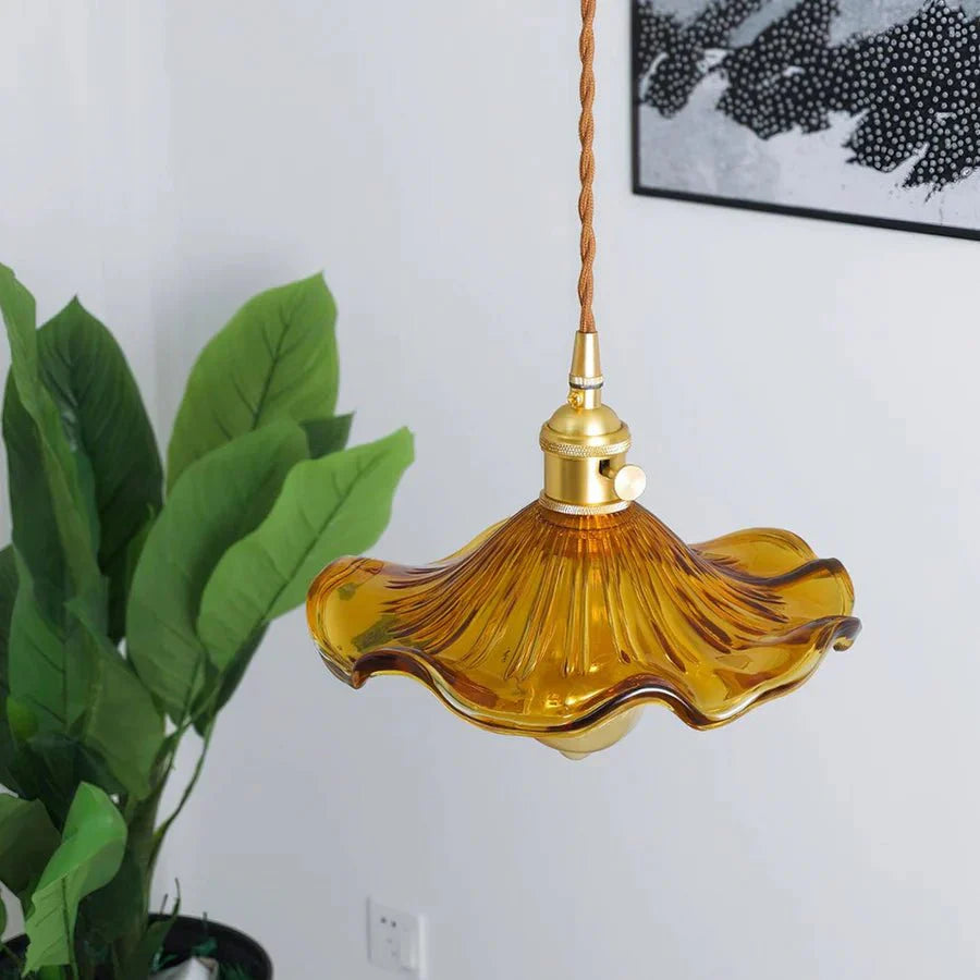 Hibiscus Glass Pendant Light