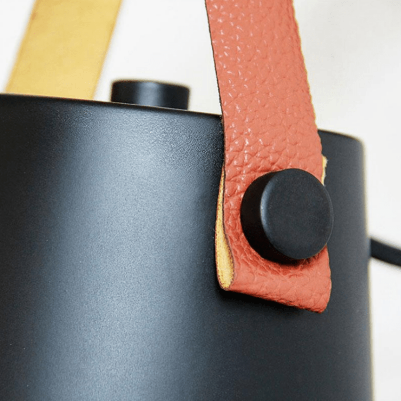 LED Bedside Wall Light with Leather and Wood Finish