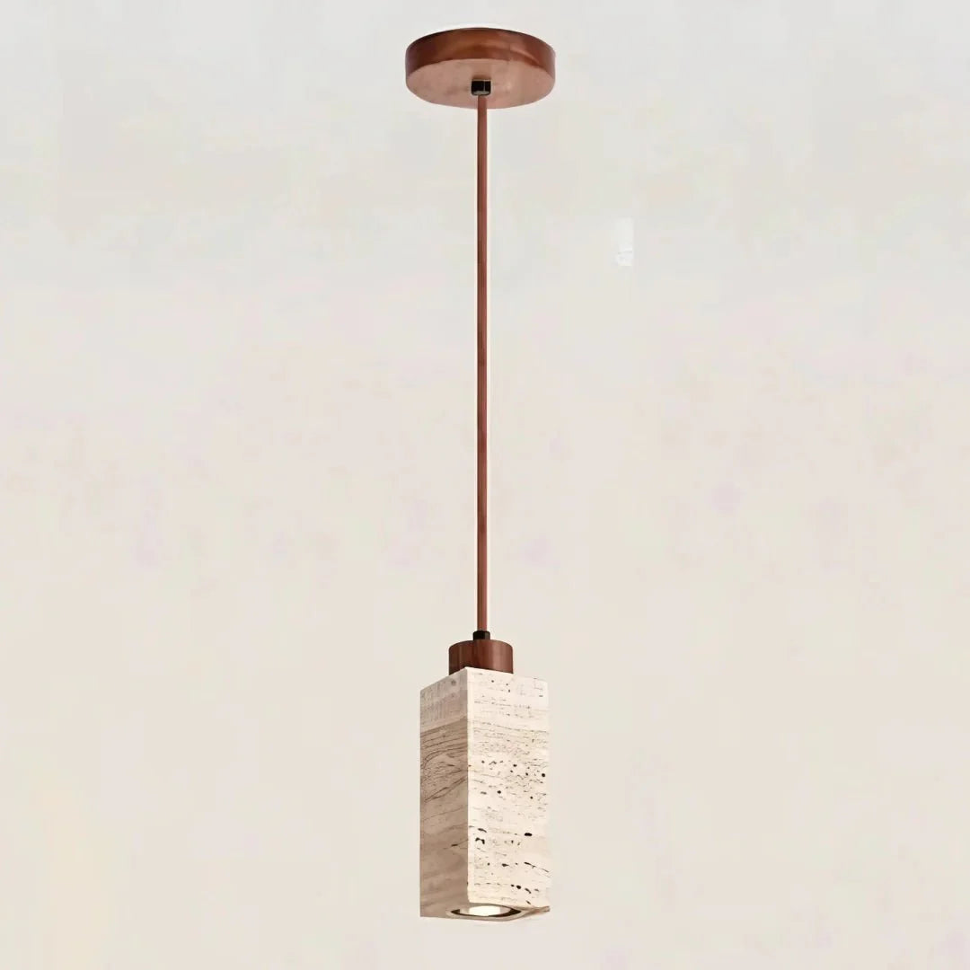 Cyliner Travertine Pendant Light