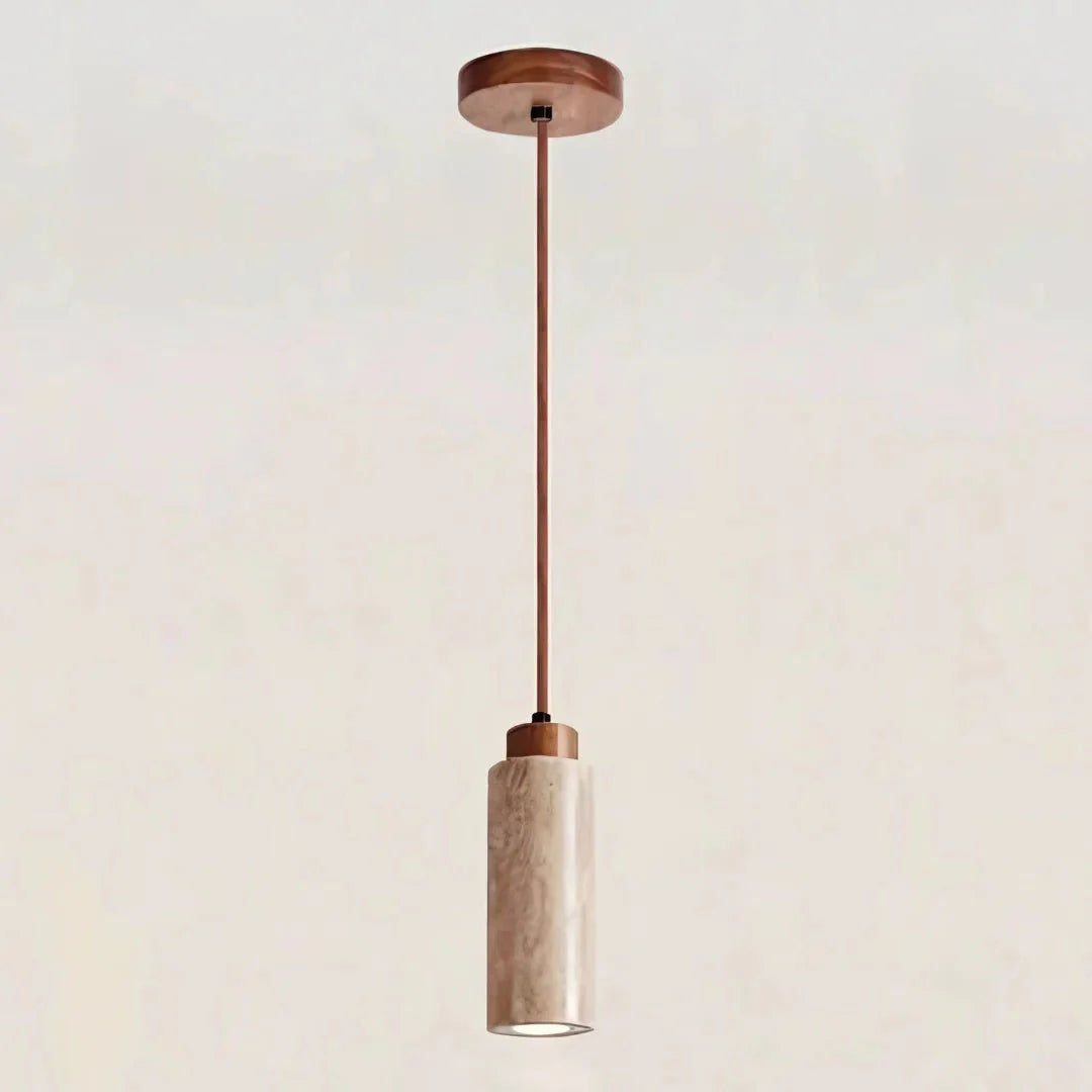 LumiTerra Travertine Pendant Light