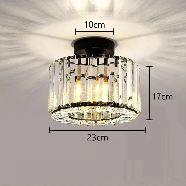 Crystal Drum Ceiling Light