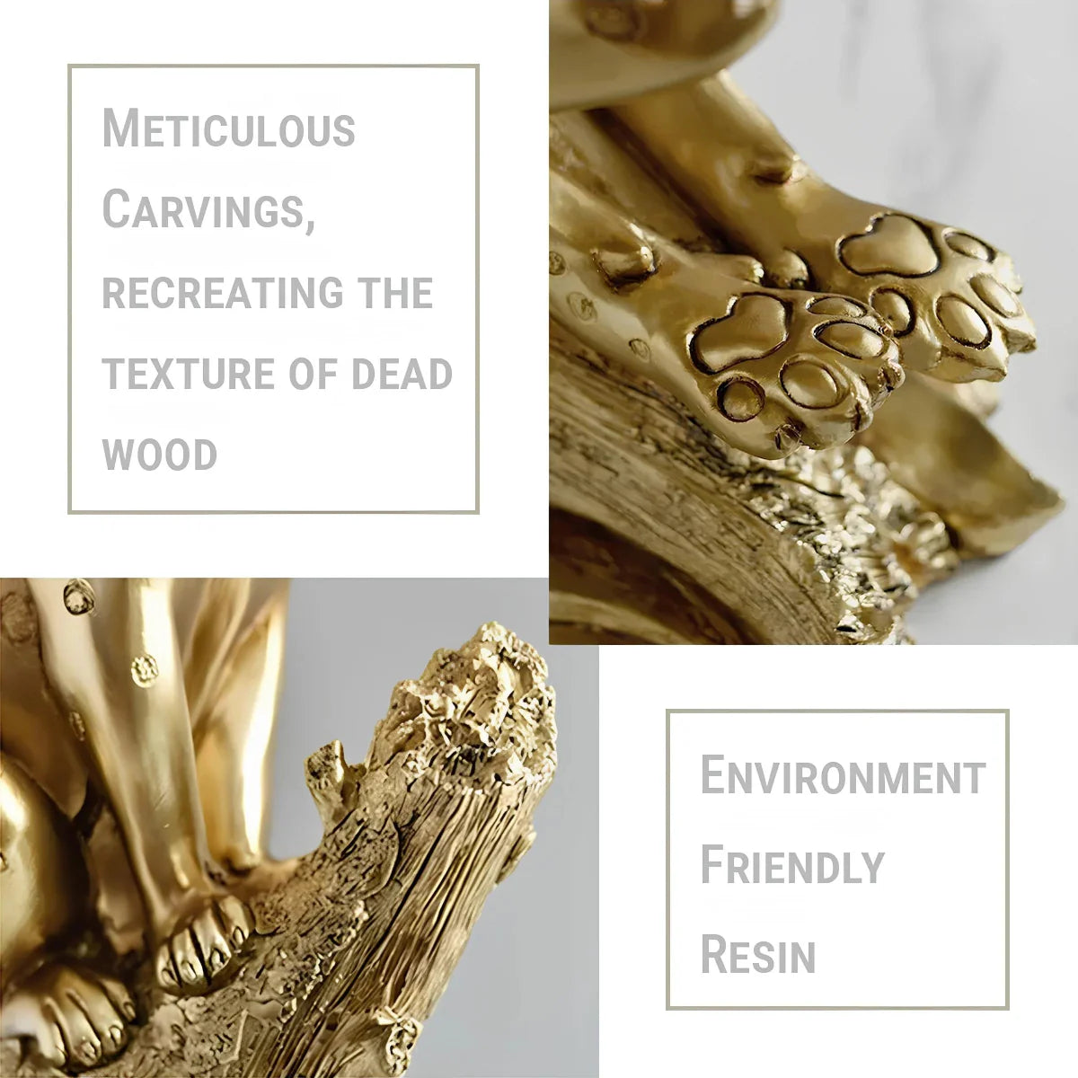 Majestic Golden Leopard Figurine