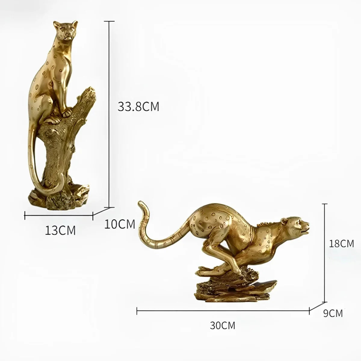 Majestic Golden Leopard Figurine