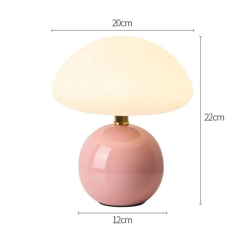 Metallic Mushroom LED Table Lamp
