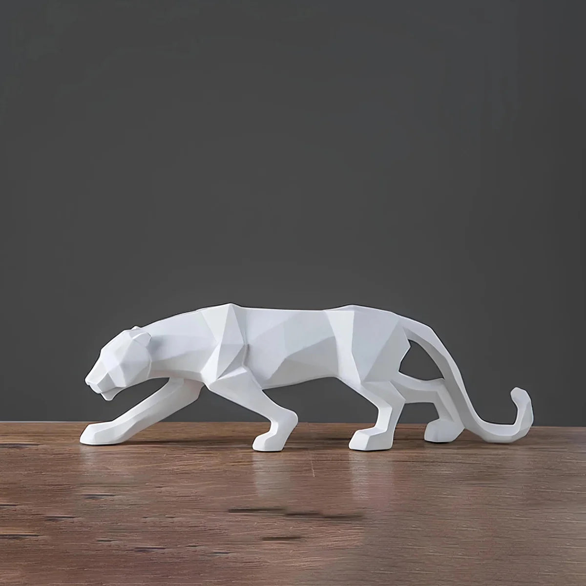 Minimalist Panther Resin Sculpture