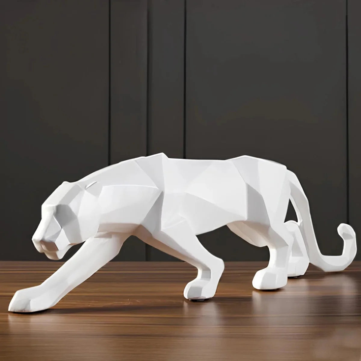 Minimalist Panther Resin Sculpture