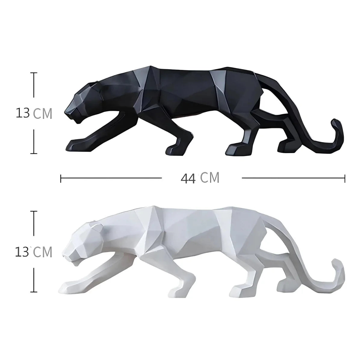 Minimalist Panther Resin Sculpture