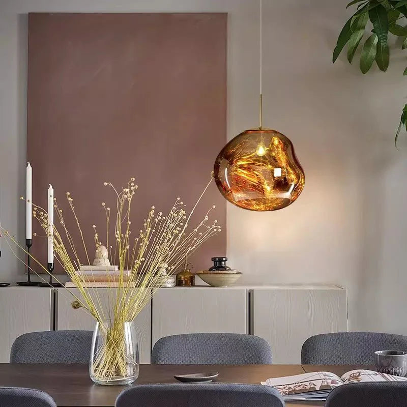 Modern Lava-Textured Pendant Light