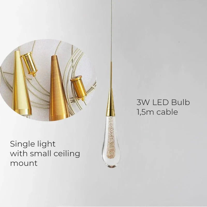 Modern LED Droplet Pendant Light