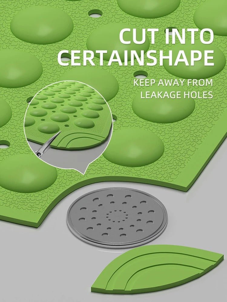 Non-Slip Large Bath Mat with Safety Massage Suction Cups
