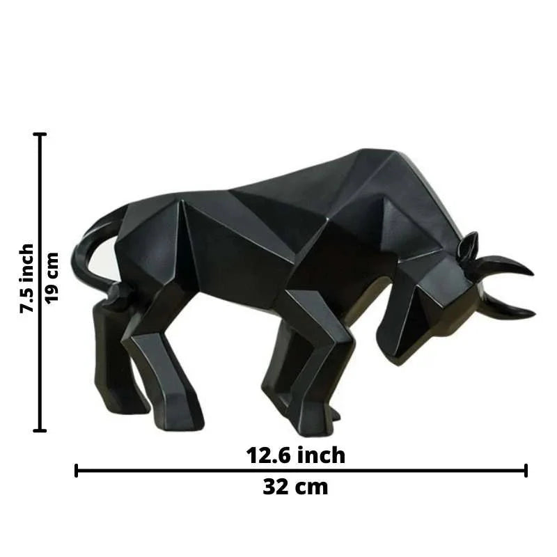 Nordic Bull Bold Resin Sculpture