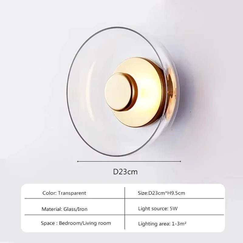 Nordic Glass Bowl Wall Lamp