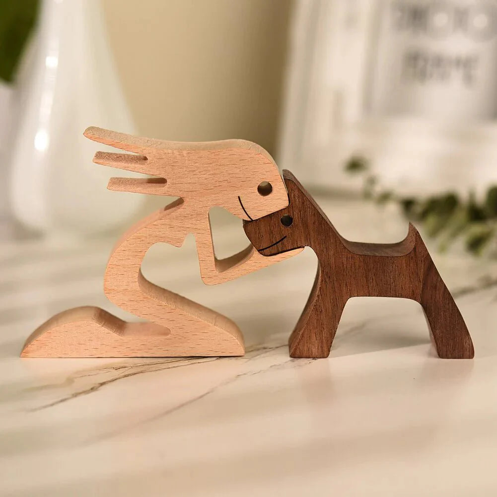 Nordic Wooden Dog Sculptures
