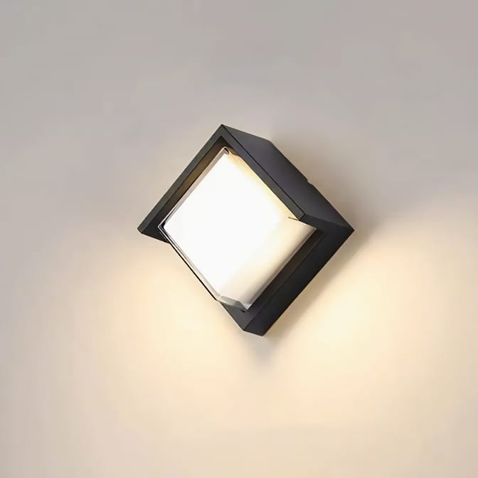 Outdoor Wall Light with Double Layer Lampshade