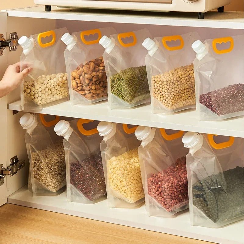 Portable Transparent Grain Storage Bags by Lattea