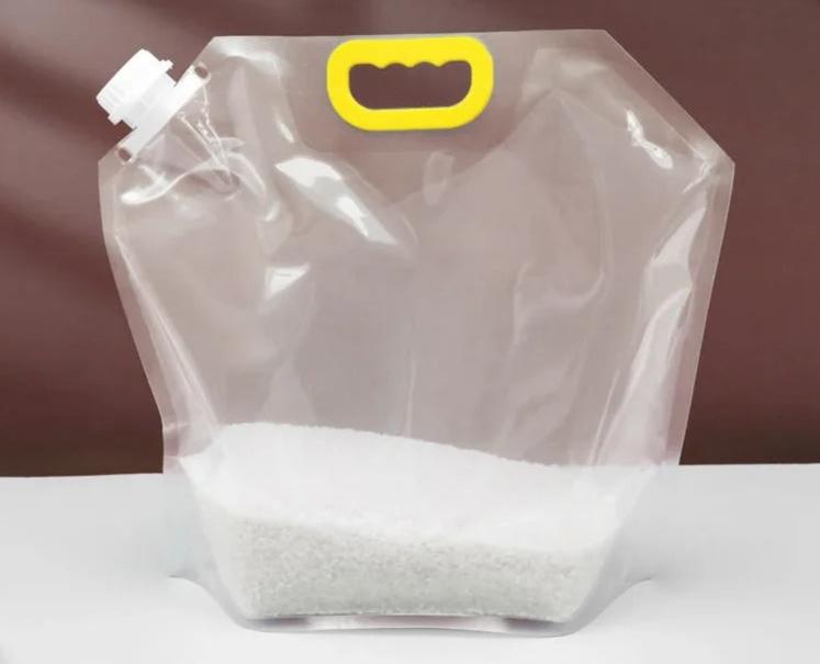 Portable Transparent Grain Storage Bags by Lattea