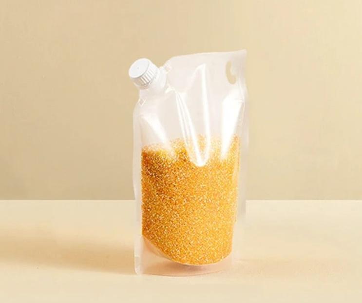 Portable Transparent Grain Storage Bags by Lattea