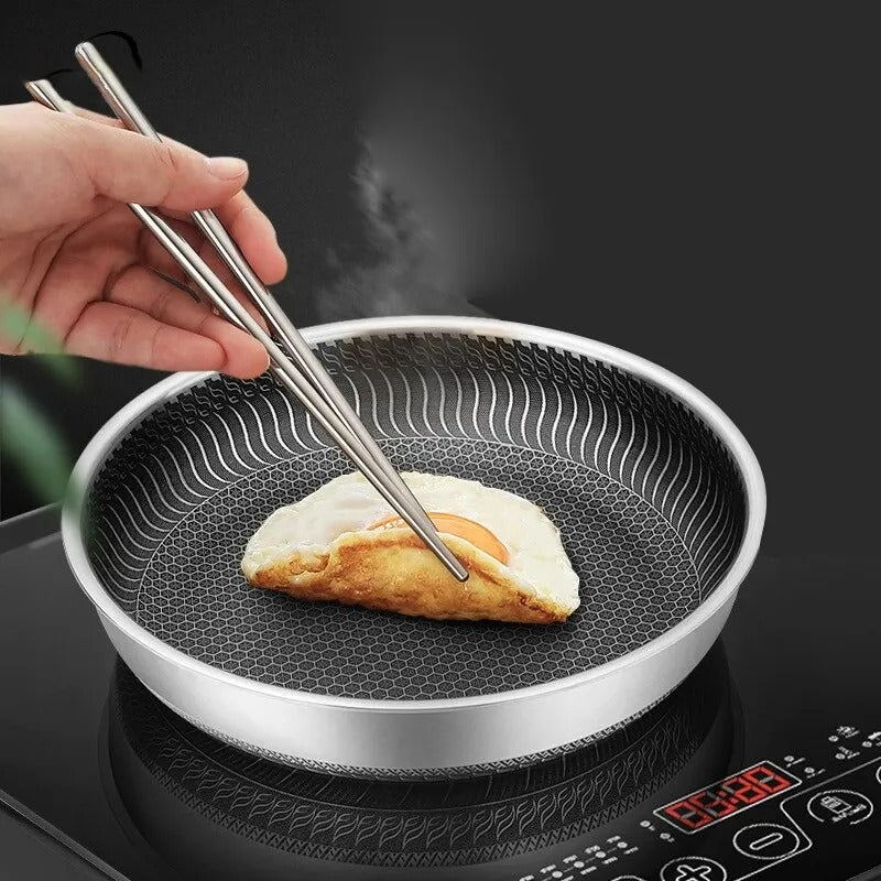 Premium Honeycomb Non-Stick Wok – Stainless Steel Perfect for Stir-Fry