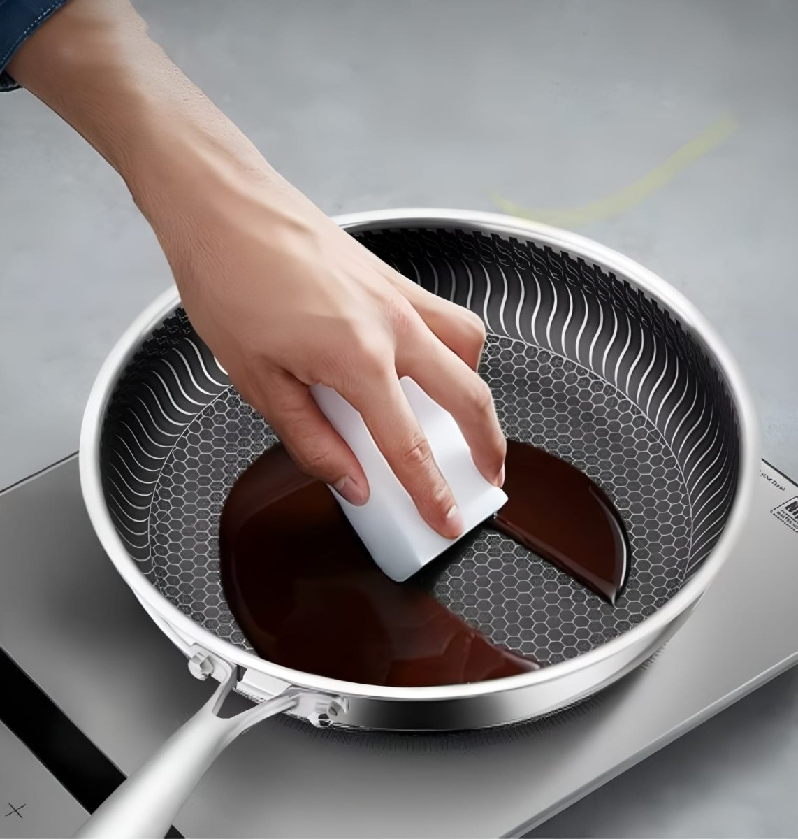 Premium Honeycomb Non-Stick Wok – Stainless Steel Perfect for Stir-Fry