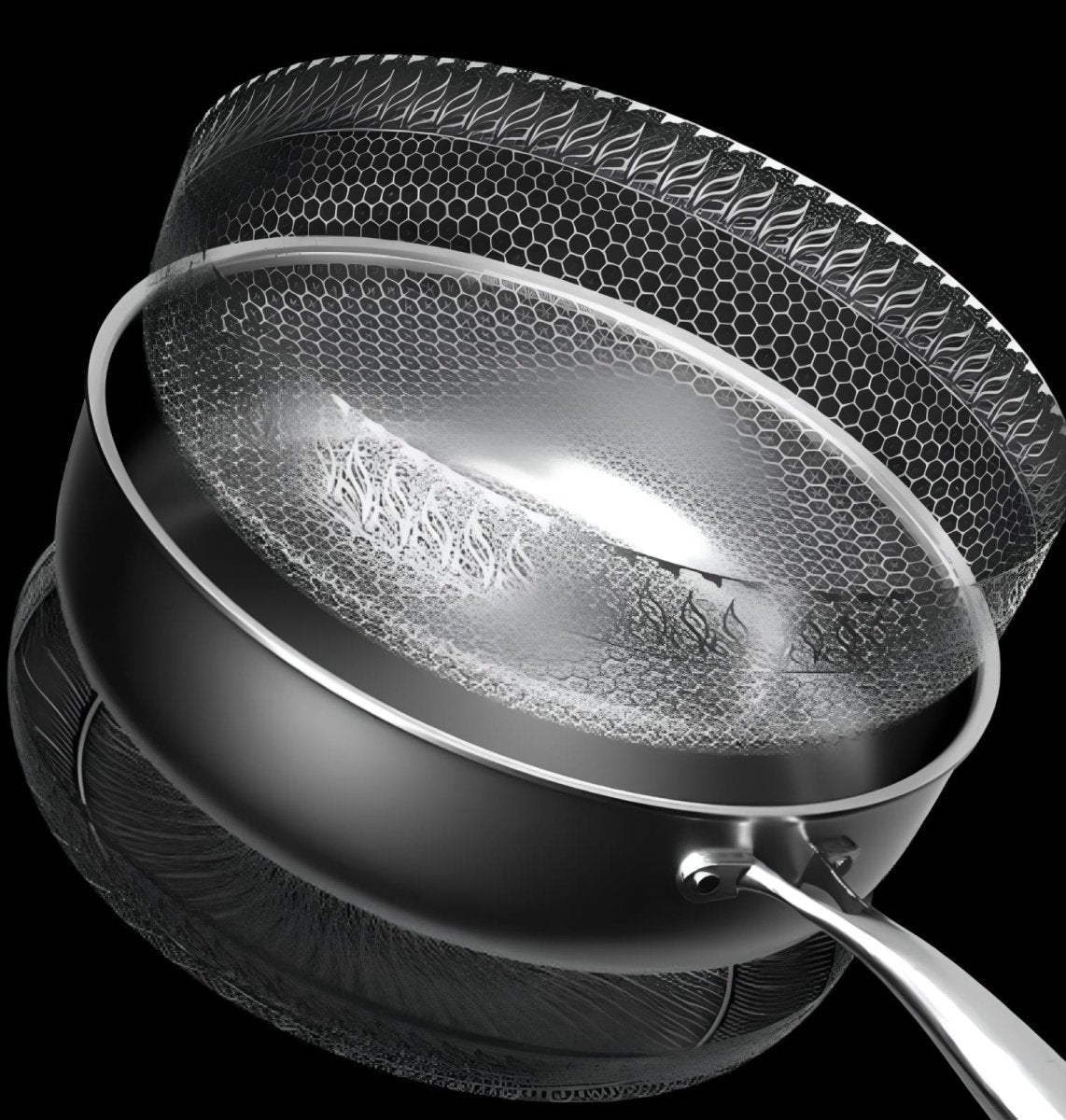 Premium Honeycomb Non-Stick Wok – Stainless Steel Perfect for Stir-Fry