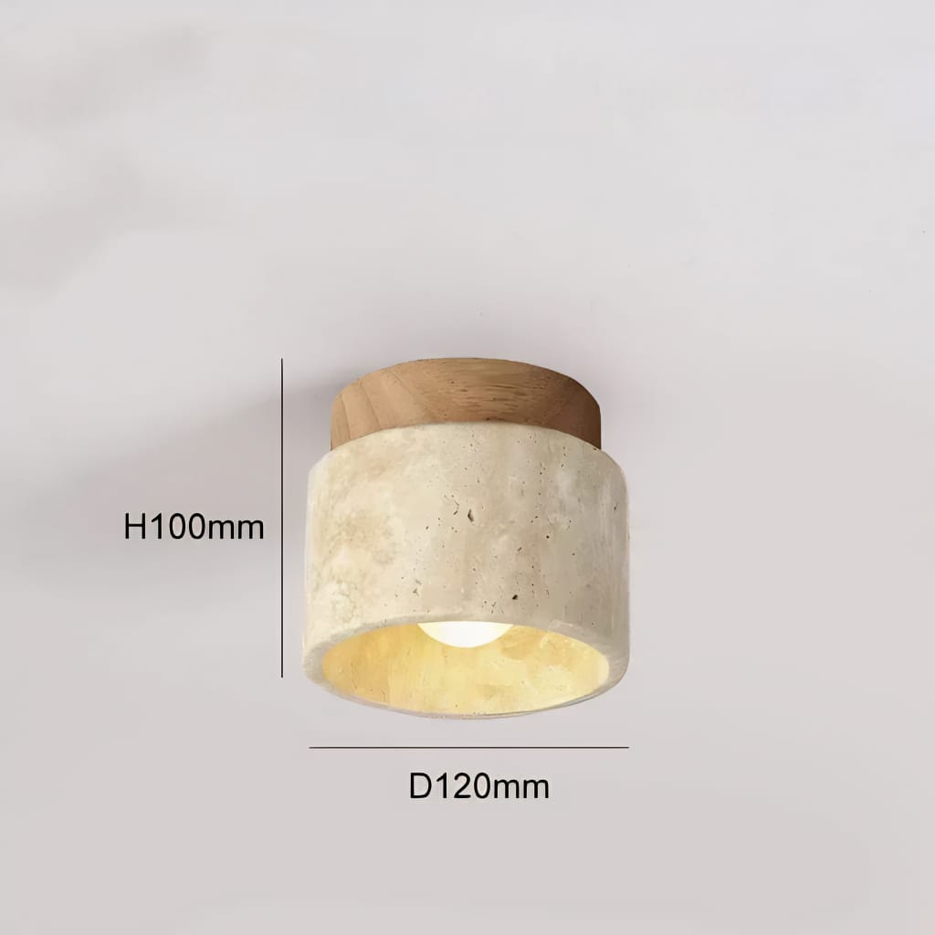 Recessed Travertine LED Chandelier