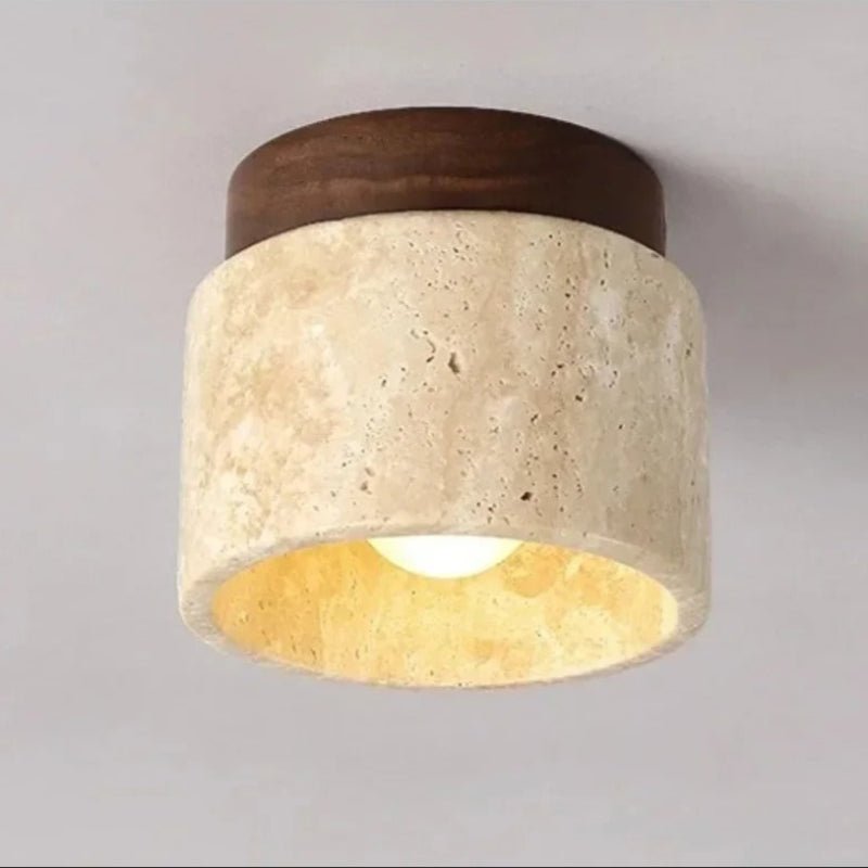 Recessed Travertine Ceiling Light