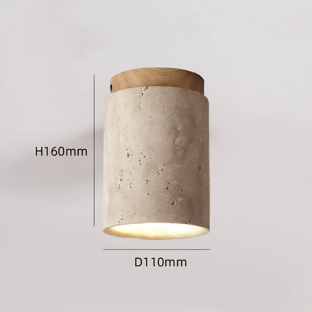 Recessed Travertine Ceiling Light