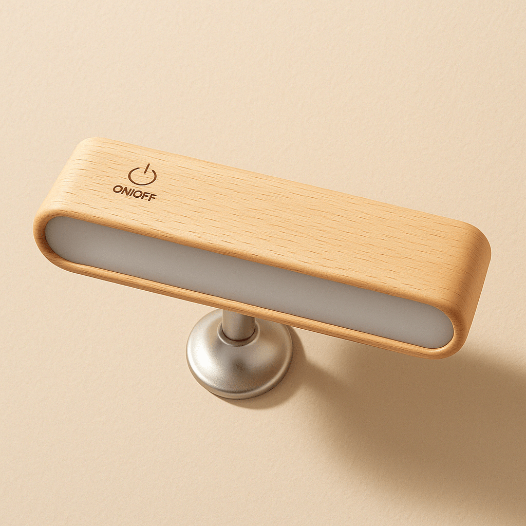 Rechargeable 360° Rotatable Wooden LED Wall Light