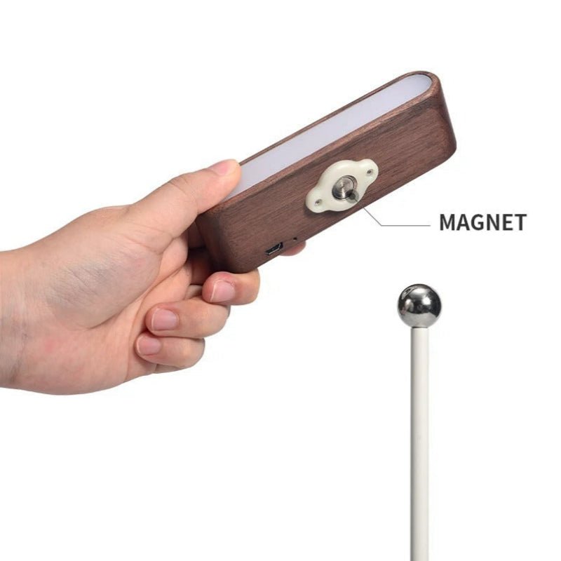 Rechargeable 360° Rotatable Wooden LED Wall Light