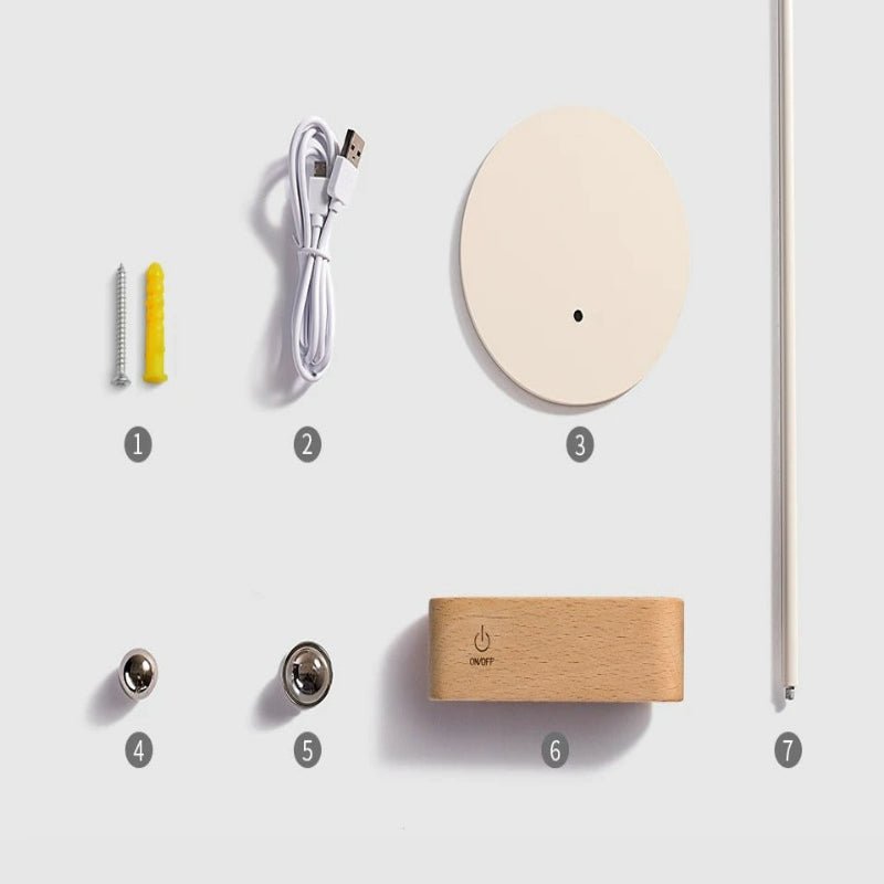 Rechargeable 360° Rotatable Wooden LED Wall Light