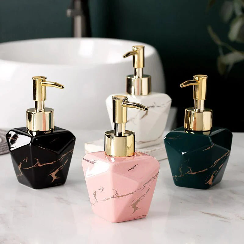 Refined Marble Soap Dispenser – Luxury Bath Accessory