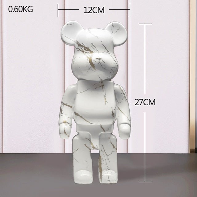 Resin Bear Sculpture with Graffiti Street Art Design