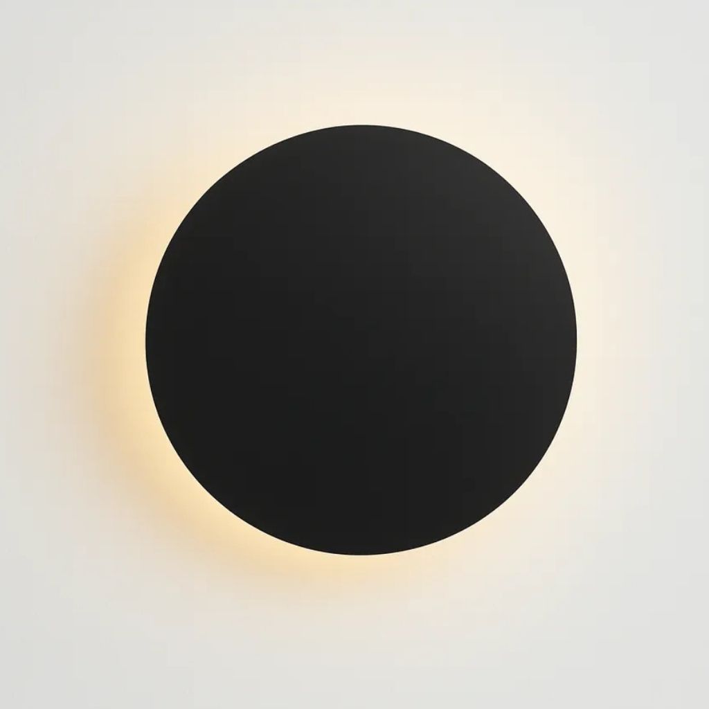 Round Backlit Sconce LED Wall Light for Interiors