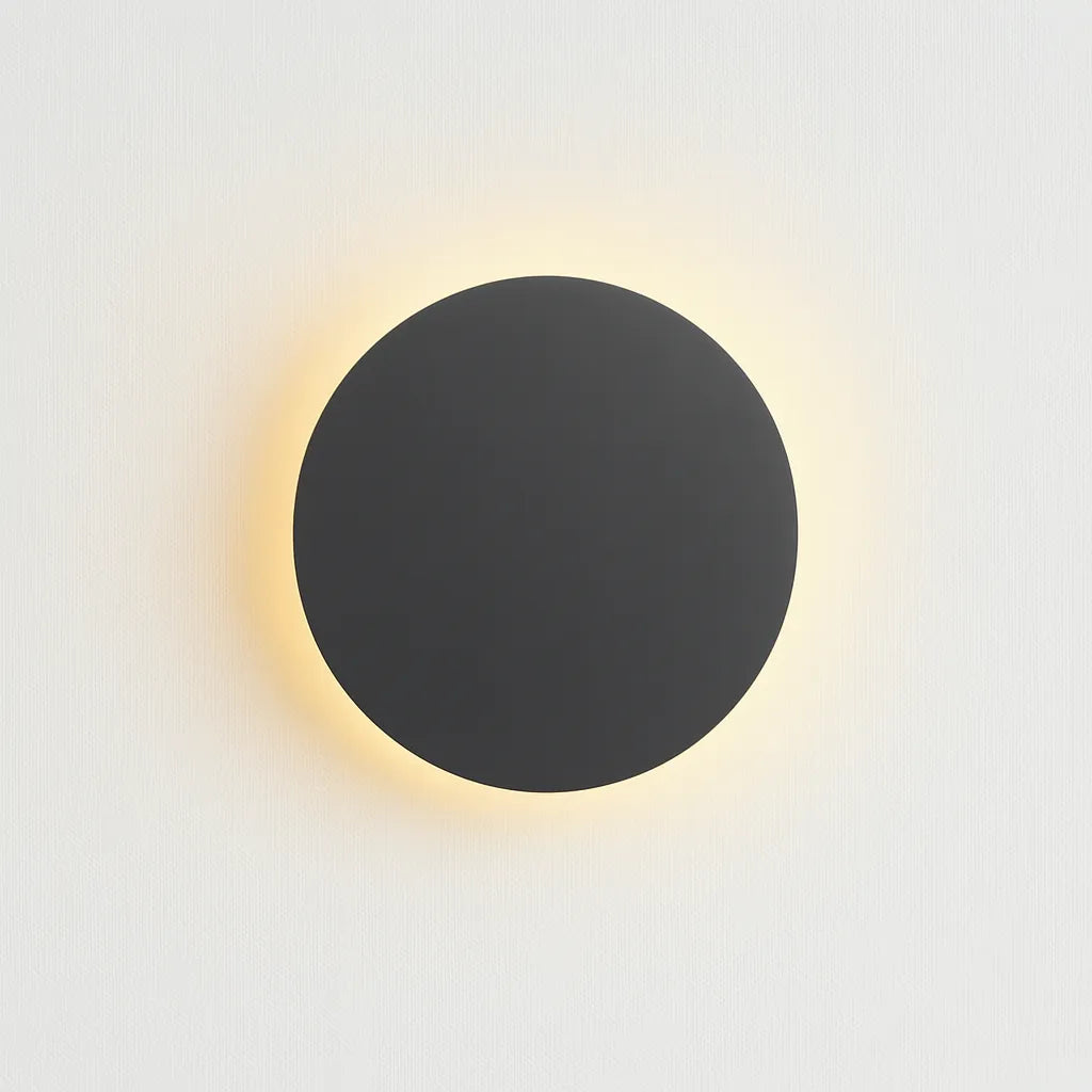 Round Backlit Sconce LED Wall Light for Interiors