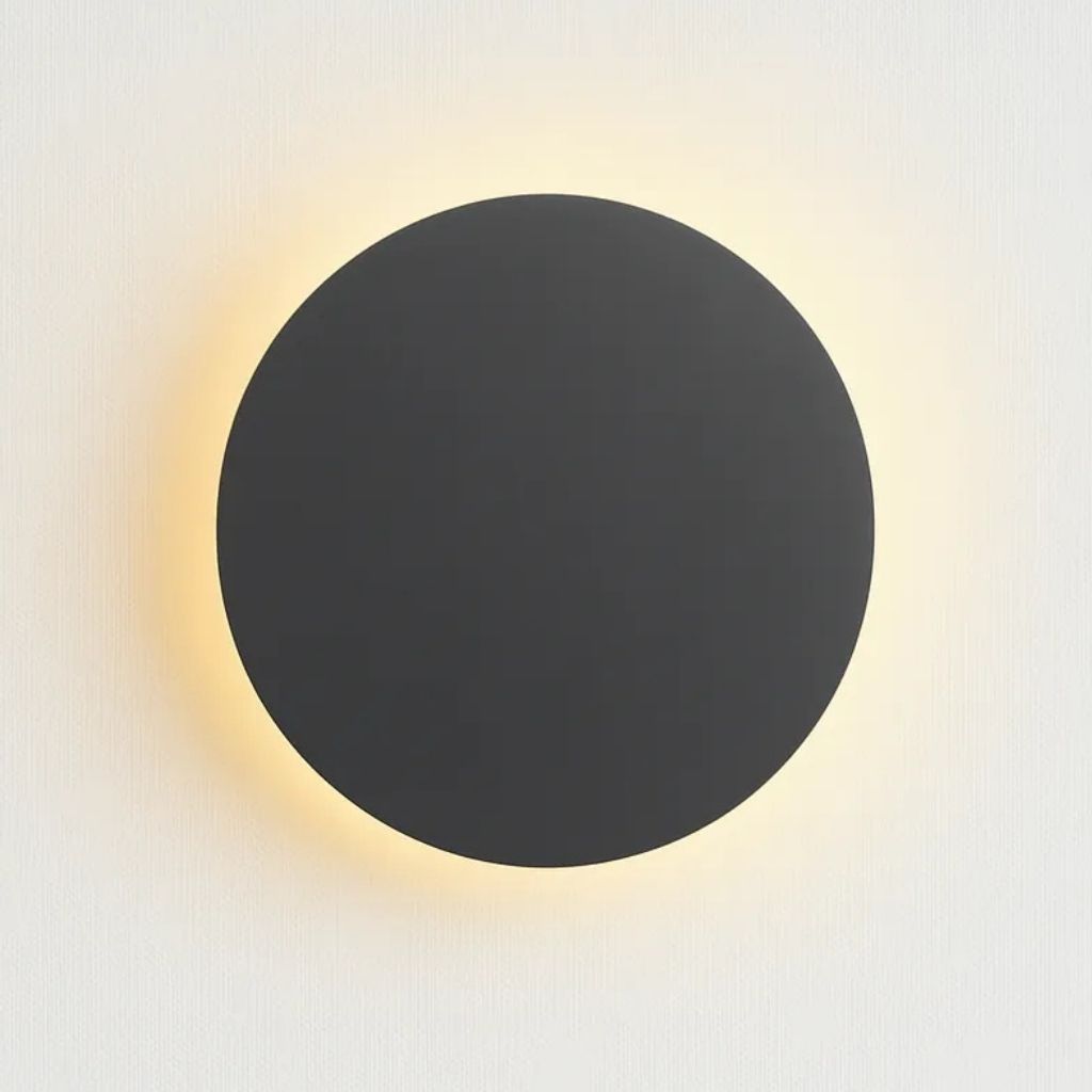Round Backlit Sconce LED Wall Light for Interiors