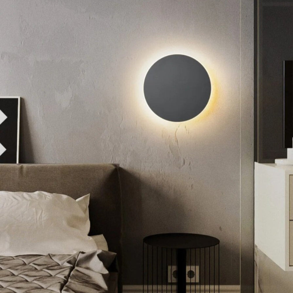 Round Backlit Sconce LED Wall Light for Interiors