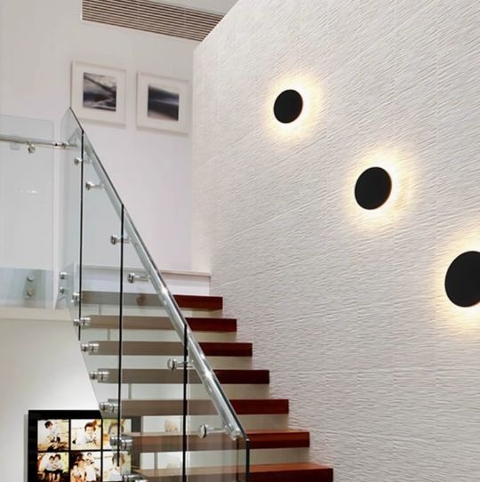 Round Backlit Sconce LED Wall Light for Interiors