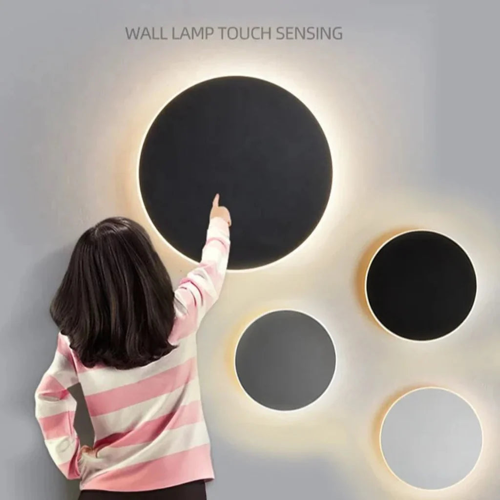 Round Backlit Sconce LED Wall Light for Interiors