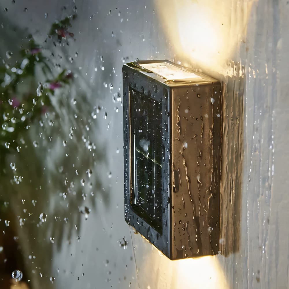 Solar Panel Powered LED Wall Lights for Outdoor