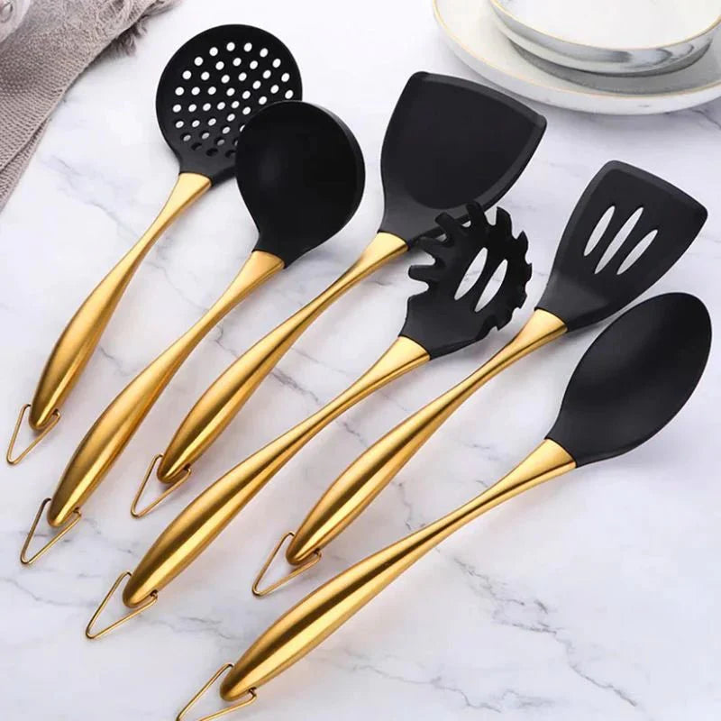 Stainless Steel Utensil Set with Non-Stick Surface