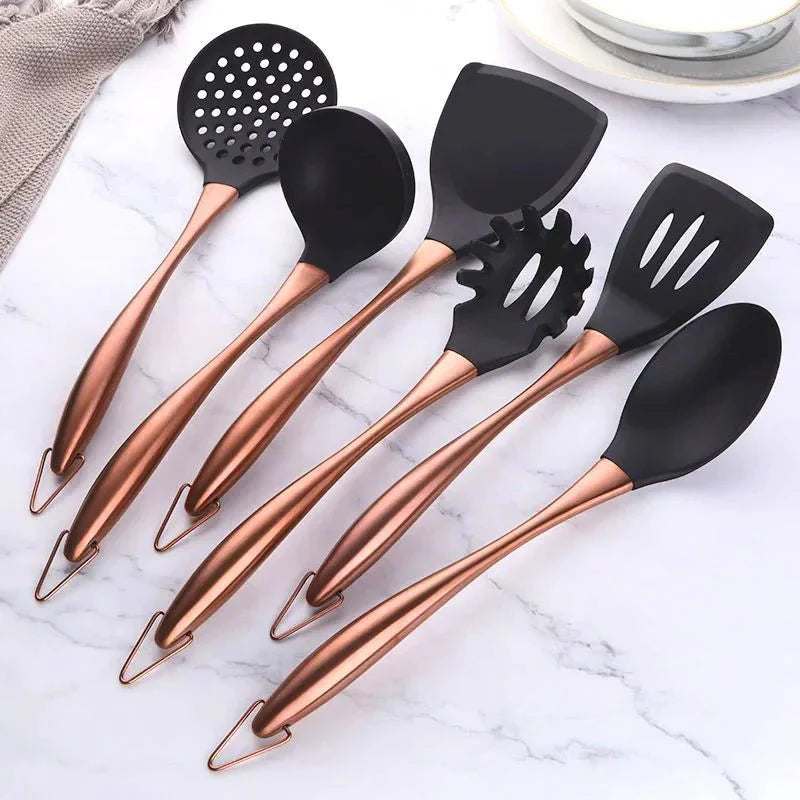Stainless Steel Utensil Set with Non-Stick Surface