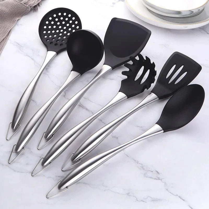 Stainless Steel Utensil Set with Non-Stick Surface